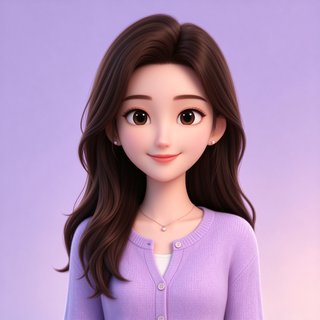 温柔人设软软的3D卡通头像