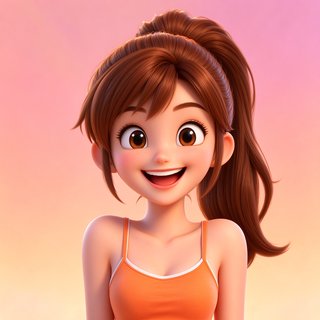 元气人设晴晴的3D卡通头像
